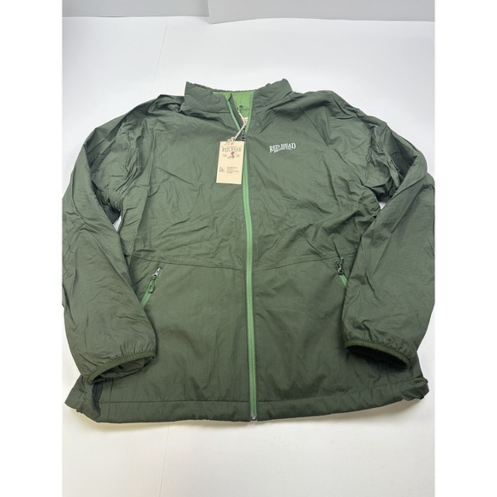 NWT Red Head Brand Co Green Zip Up Jacket‎ Mens Large Windbreaker